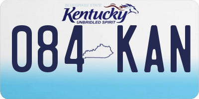 KY license plate 084KAN