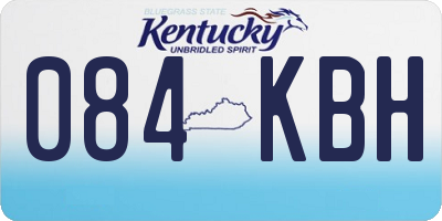 KY license plate 084KBH