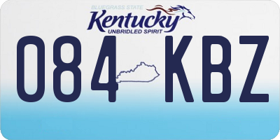 KY license plate 084KBZ