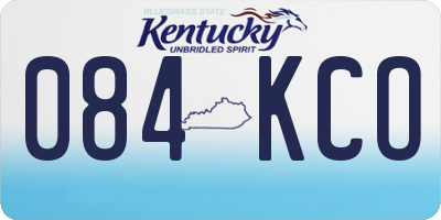 KY license plate 084KCO