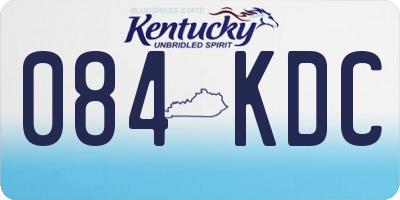 KY license plate 084KDC