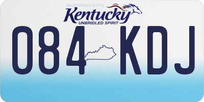 KY license plate 084KDJ