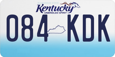 KY license plate 084KDK