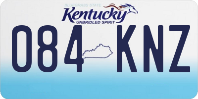 KY license plate 084KNZ