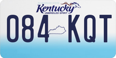 KY license plate 084KQT