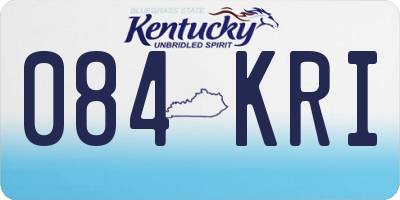 KY license plate 084KRI