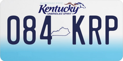 KY license plate 084KRP