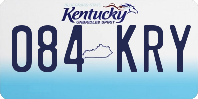 KY license plate 084KRY