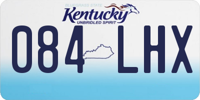 KY license plate 084LHX