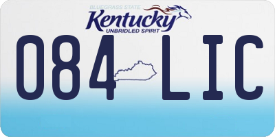 KY license plate 084LIC