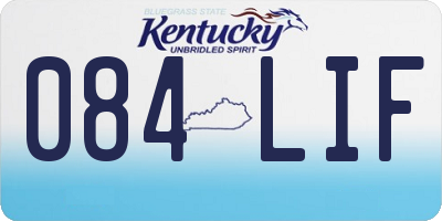 KY license plate 084LIF