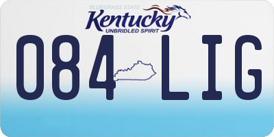 KY license plate 084LIG
