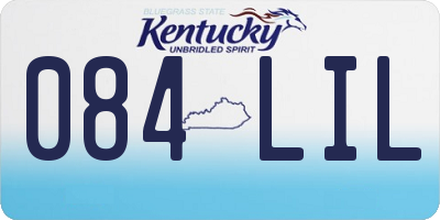KY license plate 084LIL