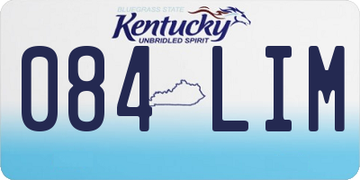KY license plate 084LIM