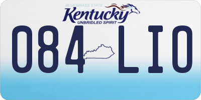 KY license plate 084LIO