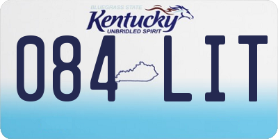 KY license plate 084LIT