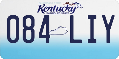 KY license plate 084LIY