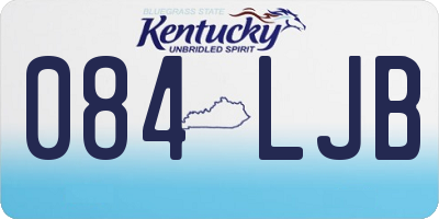 KY license plate 084LJB