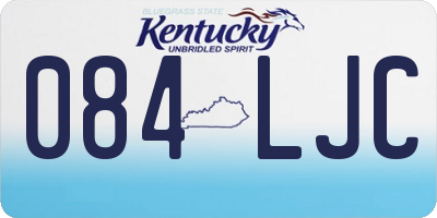 KY license plate 084LJC