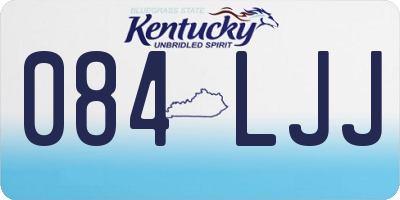 KY license plate 084LJJ