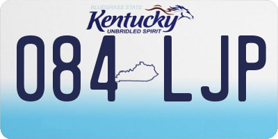 KY license plate 084LJP