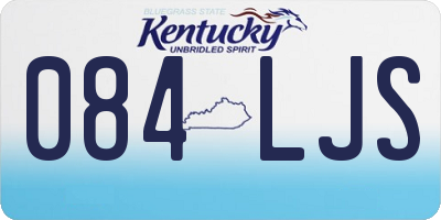 KY license plate 084LJS