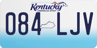 KY license plate 084LJV
