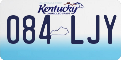 KY license plate 084LJY