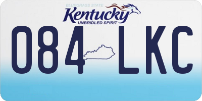 KY license plate 084LKC
