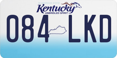 KY license plate 084LKD