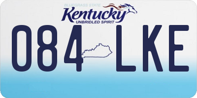KY license plate 084LKE