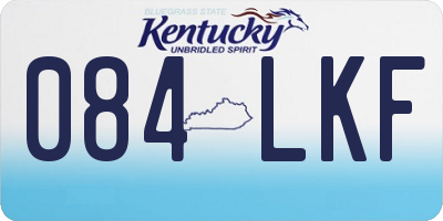 KY license plate 084LKF