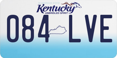 KY license plate 084LVE