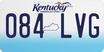 KY license plate 084LVG
