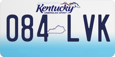 KY license plate 084LVK