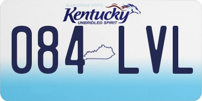 KY license plate 084LVL
