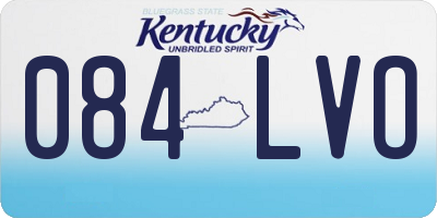 KY license plate 084LVO