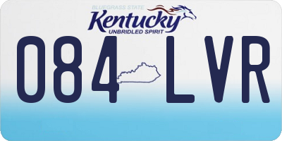 KY license plate 084LVR