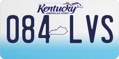 KY license plate 084LVS