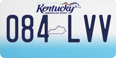 KY license plate 084LVV