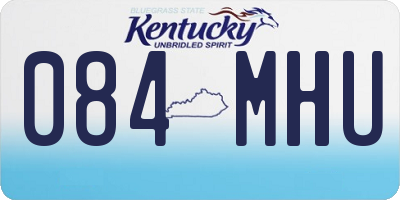 KY license plate 084MHU