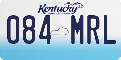 KY license plate 084MRL