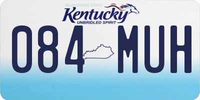KY license plate 084MUH