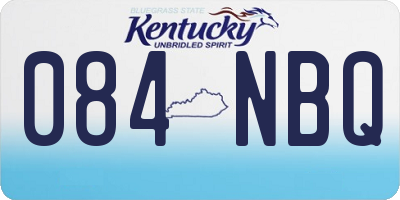 KY license plate 084NBQ