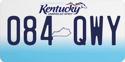 KY license plate 084QWY
