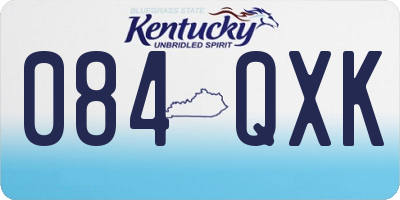 KY license plate 084QXK