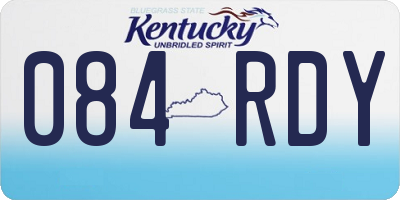 KY license plate 084RDY