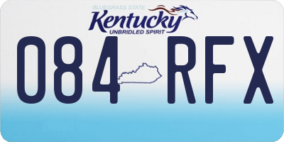 KY license plate 084RFX
