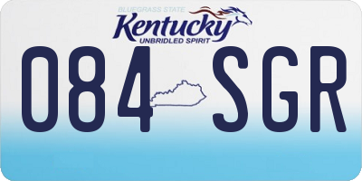 KY license plate 084SGR