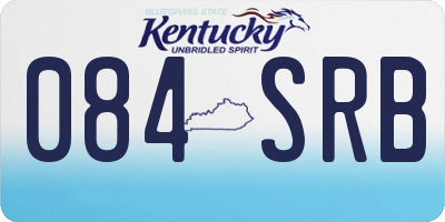 KY license plate 084SRB